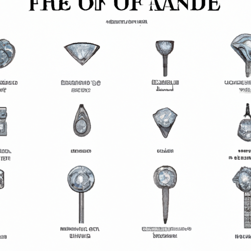איור של הסגנונות השונים של עגילי יהלומים